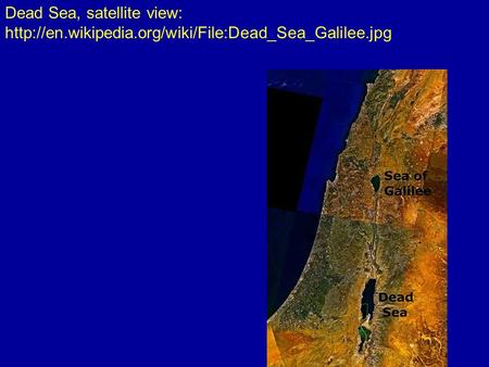 Dead Sea, satellite view: