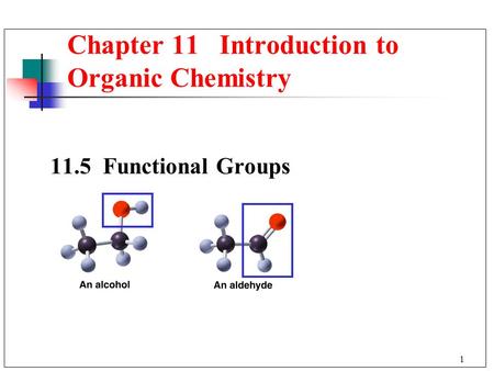 Chapter 11 Introduction to Organic Chemistry