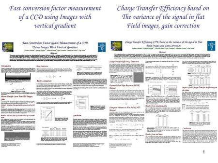 1 Fast conversion factor measurement of a CCD using Images with vertical gradient Charge Transfer Efficiency based on The variance of the signal in flat.