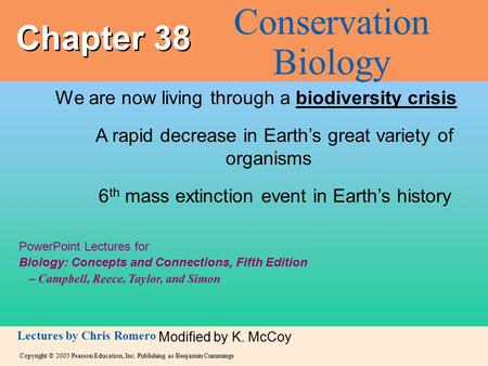 Conservation Biology Chapter 38