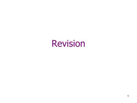 Revision.