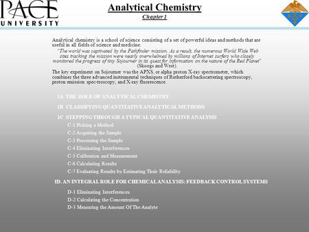 Analytical Chemistry Chapter 1