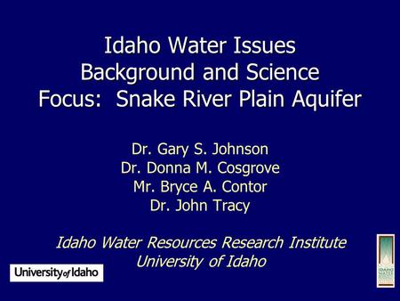 Idaho Water Resources Research Institute