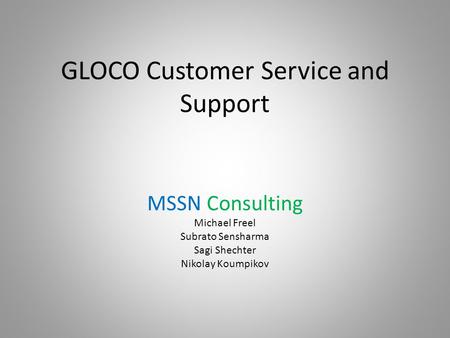 GLOCO Customer Service and Support
