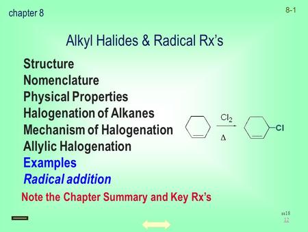 Alkyl Halides & Radical Rx’s