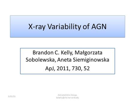 X-ray Variability of AGN