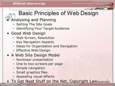 Basic Principles of Web Design