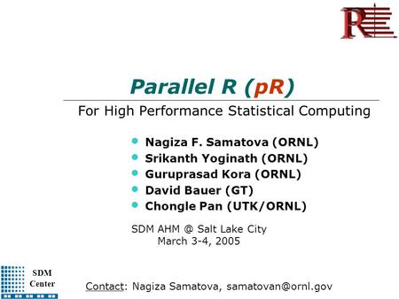 For High Performance Statistical Computing