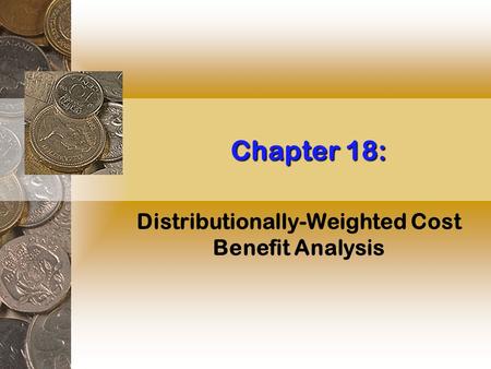 Chapter 18: Distributionally-Weighted Cost Benefit Analysis.