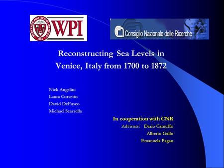 Reconstructing Sea Levels in