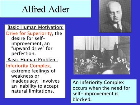 Alfred Adler Basic Human Motivation: