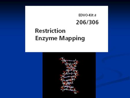 EXPERIMENT OBJECTIVE: The objective of this experiment is to develop an understanding of DNA mapping by determining restriction enzyme cleavage sites.