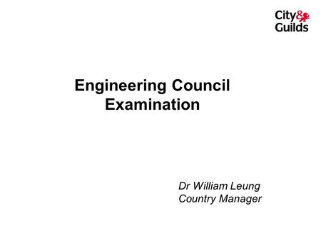 Engineering Council Examination