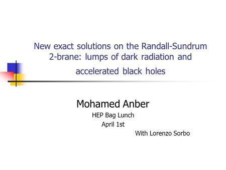 Mohamed Anber HEP Bag Lunch April 1st With Lorenzo Sorbo