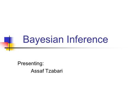 Presenting: Assaf Tzabari
