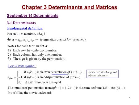 Chapter 3 Determinants and Matrices