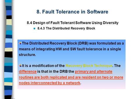 8. Fault Tolerance in Software
