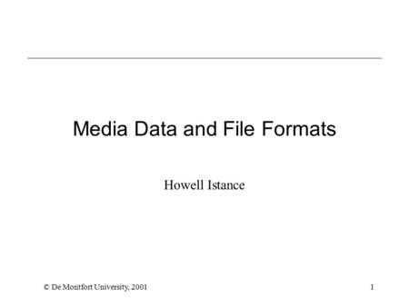 Media Data and File Formats