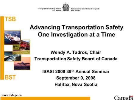 Advancing Transportation Safety One Investigation at a Time