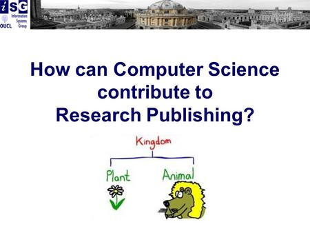 How can Computer Science contribute to Research Publishing?
