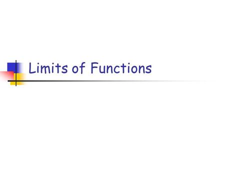 Limits of Functions. What do we mean by limit? In everyday conversation, we use the word “limit” to describe the ultimate behavior of something. e.g.