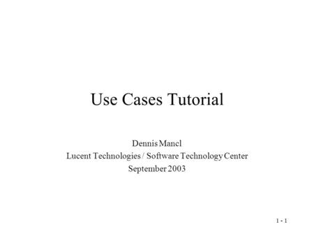 Lucent Technologies / Software Technology Center