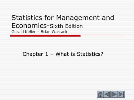 Chapter 1 – What is Statistics?