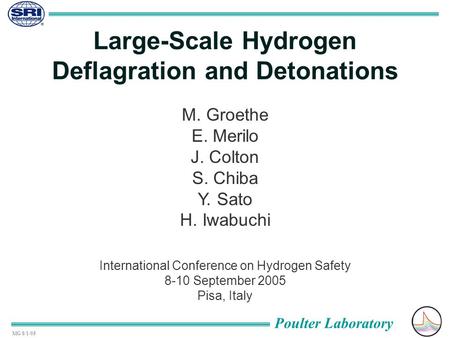 Large-Scale Hydrogen Deflagration and Detonations