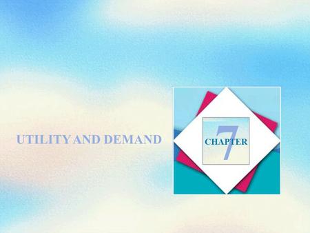 7 UTILITY AND DEMAND CHAPTER.