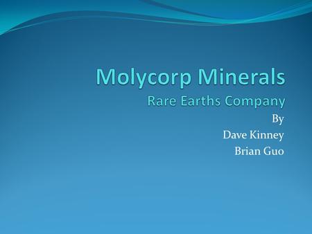 Molycorp Minerals Rare Earths Company