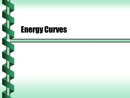 Energy Curves. Roller Coaster Track  A cart at point A has potential energy.  A cart at point B has converted potential energy into kinetic energy.