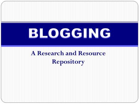 A Research and Resource Repository. A reverse-chronologically ordered sequence of entries on a particular topic or concept. Individual entries written,