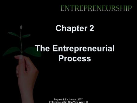 Chapter 2 The Entrepreneurial Process