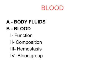 introduction to hematology powerpoint presentation