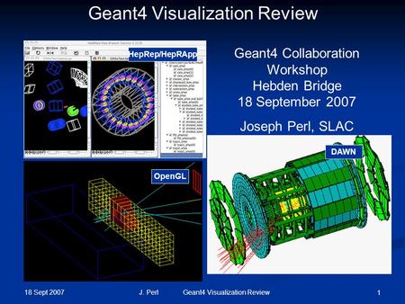 Geant4 Visualization Review