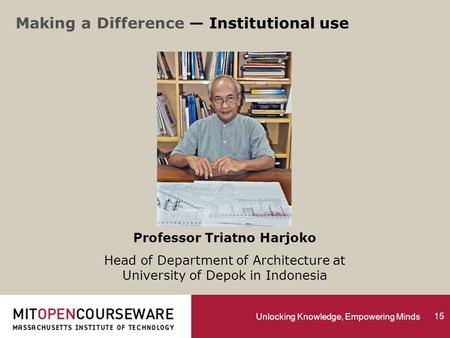 Unlocking Knowledge, Empowering Minds Professor Triatno Harjoko Head of Department of Architecture at University of Depok in Indonesia Making a Difference.