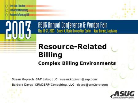 Resource-Related Billing