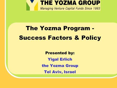Success Factors & Policy