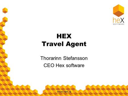 Www.hex.is HEX Travel Agent Thorarinn Stefansson CEO Hex software.