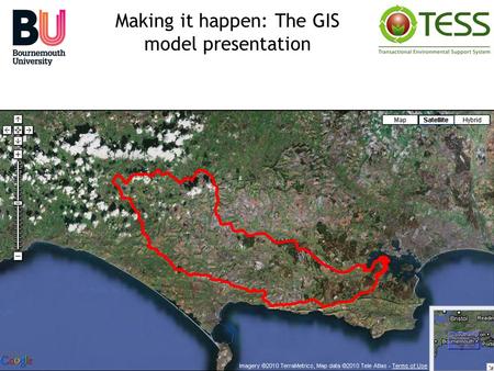 Making it happen: The GIS model presentation. GIS systems allow for the collection, presentation and analysis of spatial data During the study, ArcGIS.