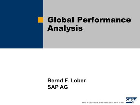 Global Performance Analysis