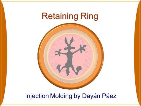Retaining Ring Injection Molding by Dayán Páez. Drawing.