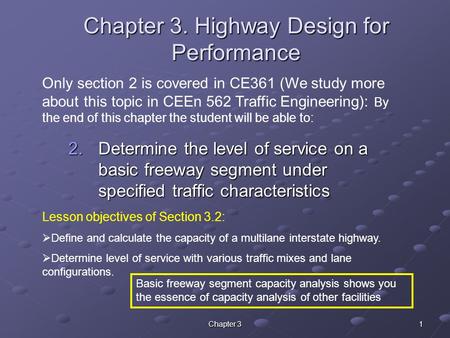 Chapter 3. Highway Design for Performance