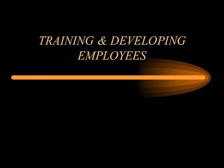 TRAINING & DEVELOPING EMPLOYEES. Human Resource Management Activities necessary for staffing the organization and sustaining high employee performance.