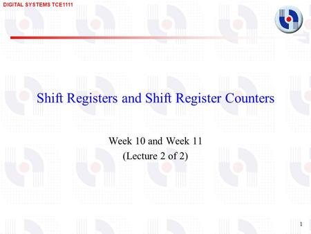 Shift Registers and Shift Register Counters