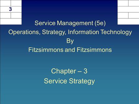 Chapter – 3 Service Strategy