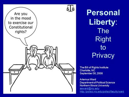 Personal Liberty: The Right to Privacy
