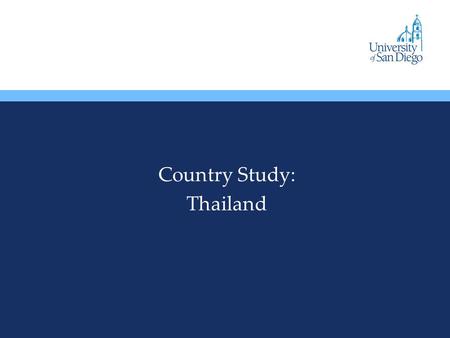 Country Study: Thailand