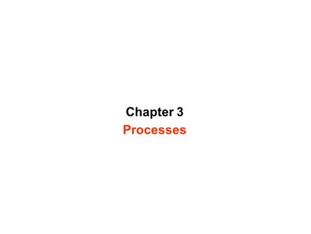 Chapter 3 Processes 1.