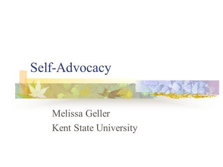 Melissa Geller Kent State University